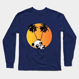 Relaxing Panda Long Sleeve T-Shirt